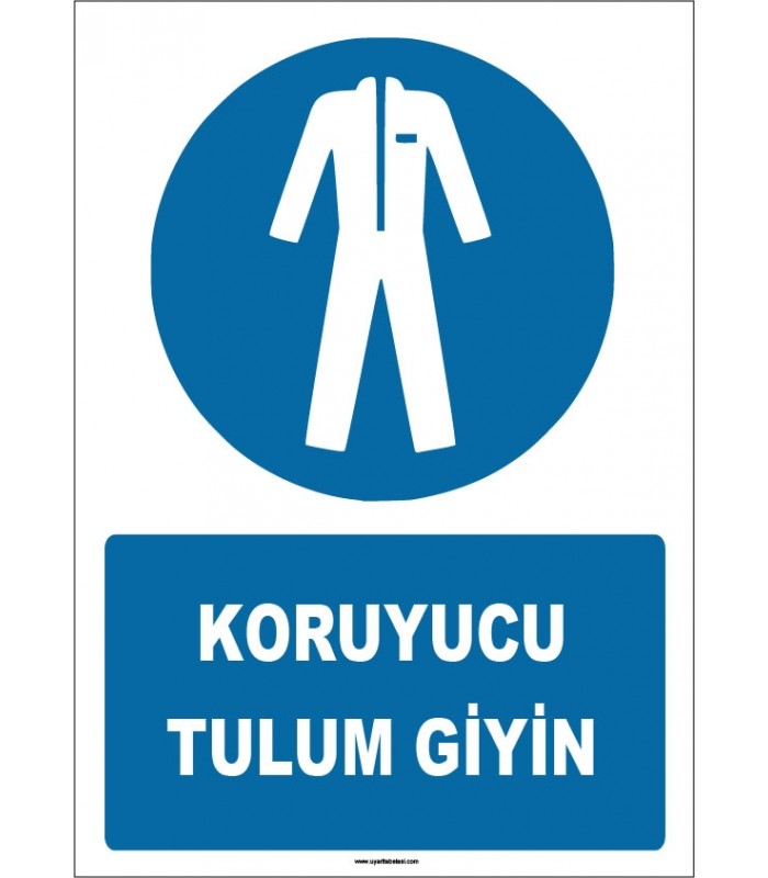 ZY1684 - ISO 7010 Koruyucu Tulum Giyin