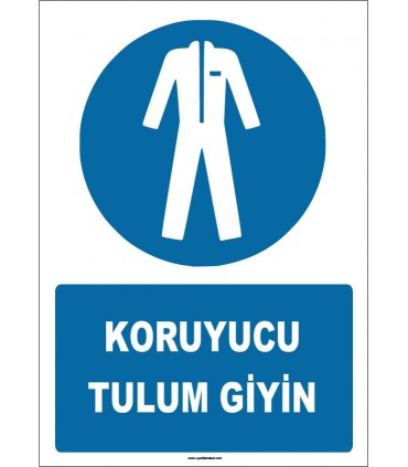 ZY1684 - ISO 7010 Koruyucu Tulum Giyin