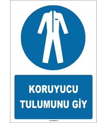 ZY1685 - ISO 7010 Koruyucu Tulumunu Giy