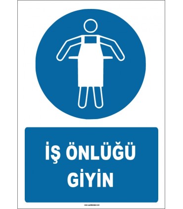 ZY1716 - ISO 7010 İş Önlüğü Giyin