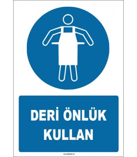ZY1709 - ISO 7010 Deri Önlük Kullan