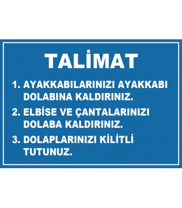 ZY1757 - Soyunma Odası Talimatı