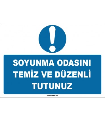 ZY1758 - Soyunma Odasını Temiz ve Düzenli Tutunuz