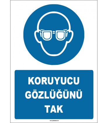 ZY1776 - ISO 7010 Koruyucu Gözlüğünü Tak