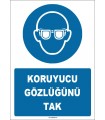 ZY1776 - ISO 7010 Koruyucu Gözlüğünü Tak