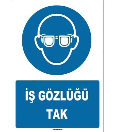 ZY1778 - ISO 7010 İş Gözlüğü Tak