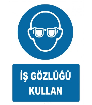 ZY1782 - ISO 7010 İş Gözlüğü Kullan