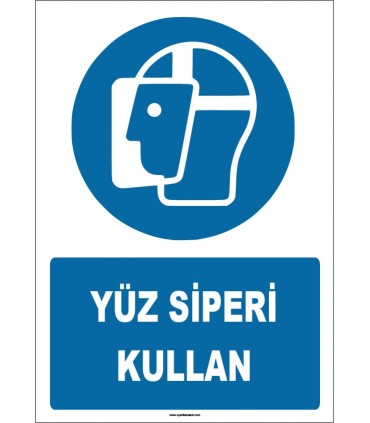 ZY1784 - ISO 7010 Yüz siperi kullan