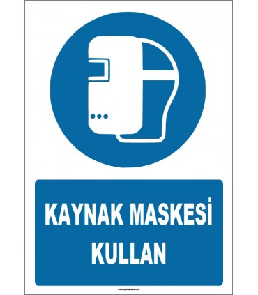 ZY1788 - ISO 7010 Kaynak Maskesi Kullan