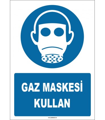 ZY1796 - ISO 7010 Gaz Maskesi Kullan