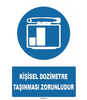 YT7160 - Kişisel dozimetre taşınması zorunludur