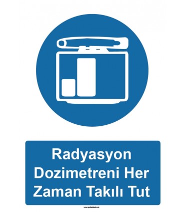 YT7159 - Radyasyon dozimetreni her zaman takılı tut