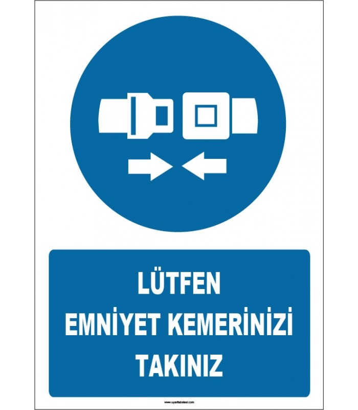 ZY1814 - ISO 7010 Lütfen Emniyet Kemerinizi Takınız