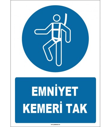 ZY1815 - ISO 7010 Emniyet Kemeri Tak