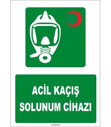 ZY1819 - ISO 7010 Acil Kaçış Solunum Cihazı