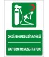 ZY1822 - ISO 7010 Türkçe İngilizce Oksijen Resusitatörü, Oxygen Resuscitator