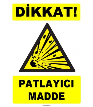 ZY1835 - ISO 7010 Dikkat Patlayıcı Madde