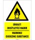 ZY1838 - ISO 7010 Türkçe İngilizce Dikkat Oksitleyici Madde, Warning Oxidizing Substance
