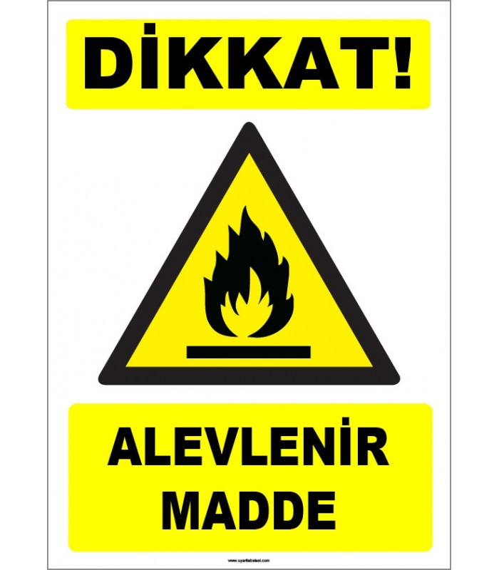 ZY1841 - ISO 7010 Dikkat Alevlenir Madde