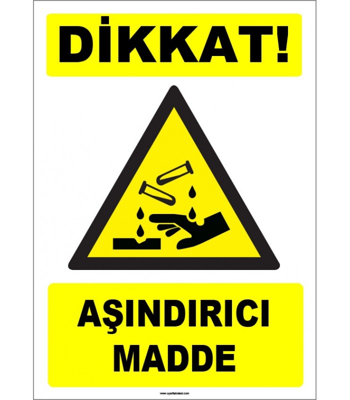 ZY1843 - ISO 7010 Dikkat Aşındırıcı Madde