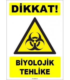 ZY1845 - ISO 7010 Dikkat Biyolojik Tehlike