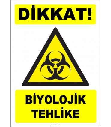 ZY1845 - ISO 7010 Dikkat Biyolojik Tehlike