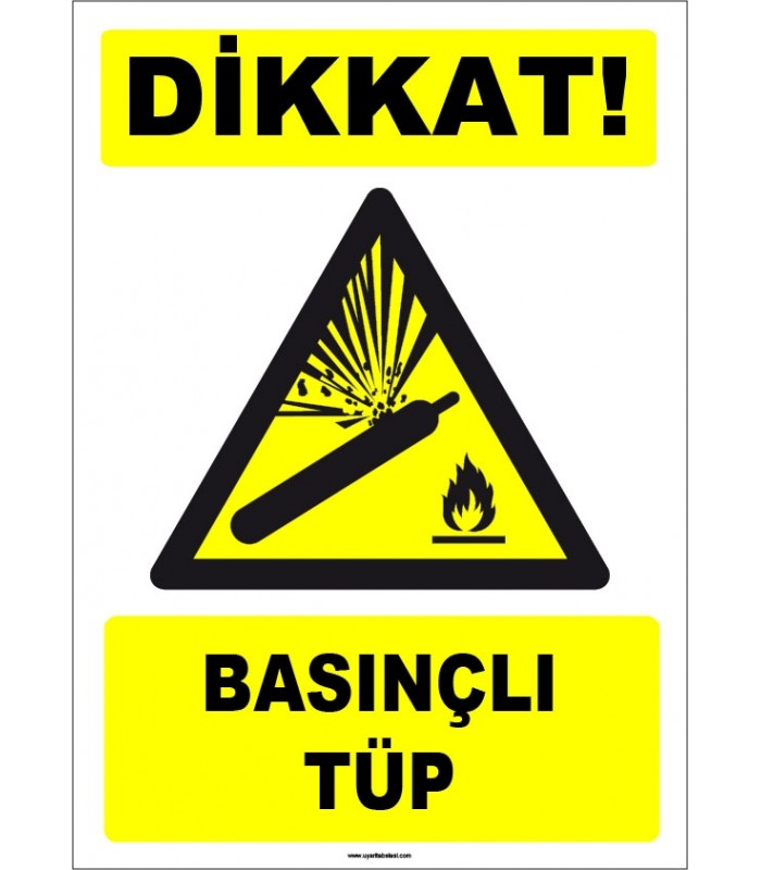 ZY1851 - ISO 7010 Dikkat Basınçlı Tüp