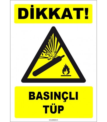 ZY1851 - ISO 7010 Dikkat Basınçlı Tüp