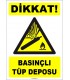 ZY1855 - ISO 7010 Dikkat Basınçlı Tüp Deposu