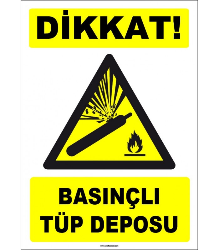 ZY1855 - ISO 7010 Dikkat Basınçlı Tüp Deposu