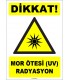 ZY1857 - ISO 7010 Dikkat Mor Ötesi (UV) Radyasyon