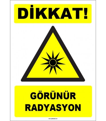 ZY1859 - ISO 7010 Dikkat Görünür Radyasyon
