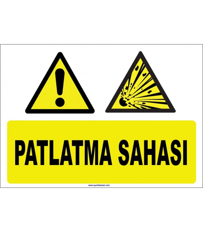 ZY1868 - ISO 7010 Dikkat Patlatma Sahası