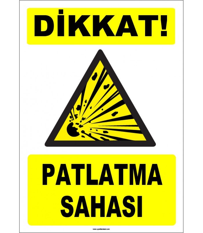 ZY1869 - ISO 7010 Dikkat Patlatma Sahası