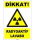 ZY1871 - ISO 7010 Dikkat Radyoaktif Lavabo
