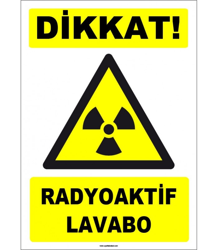 ZY1871 - ISO 7010 Dikkat Radyoaktif Lavabo