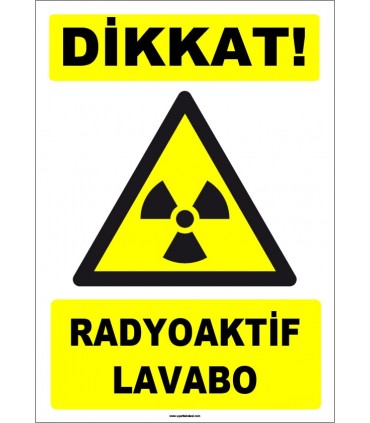 ZY1871 - ISO 7010 Dikkat Radyoaktif Lavabo