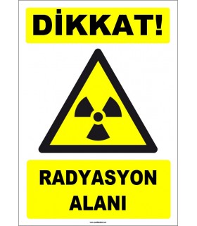 ZY1872 - ISO 7010 Dikkat Radyasyon Alanı