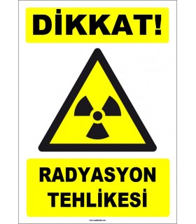 ZY1876 - ISO 7010 Dikkat Radyasyon Tehlikesi
