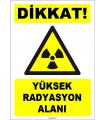 ZY1877 - ISO 7010 Dikkat Yüksek Radyasyon Alanı