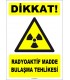 ZY1873 - ISO 7010 Dikkat Radyoaktif Madde Bulaşma Tehlikesi