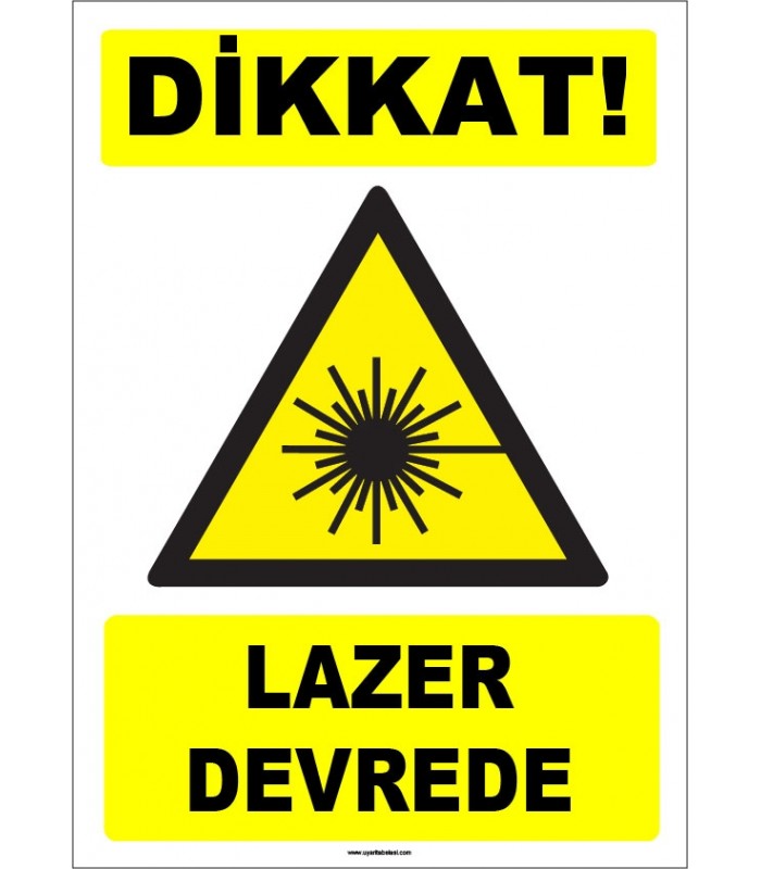 ZY1879 - ISO 7010 Dikkat Lazer Devrede