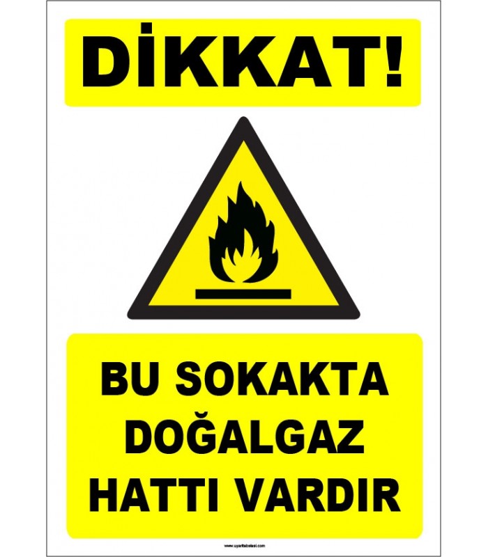 ZY-1882 - Dikkat Bu Sokakta Doğalgaz Hattı Vardır