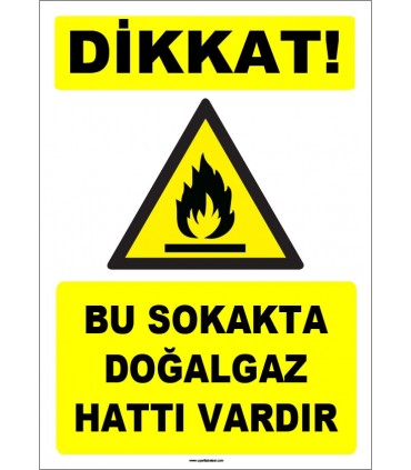 ZY-1882 - Dikkat Bu Sokakta Doğalgaz Hattı Vardır