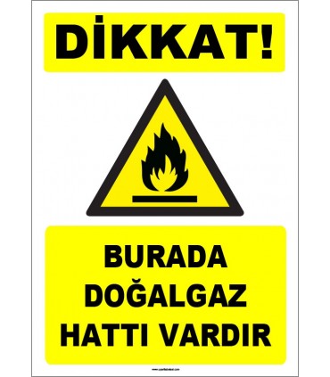 ZY-1883 - Dikkat Burada Doğalgaz Hattı Vardır