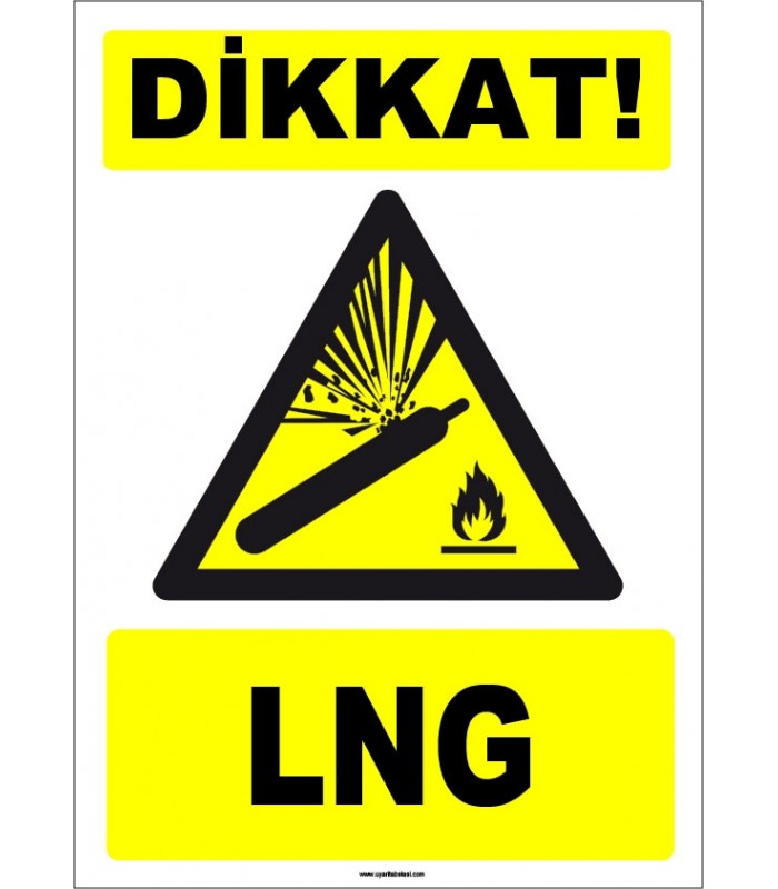 ZY1896 - ISO 7010 Dikkat! LNG