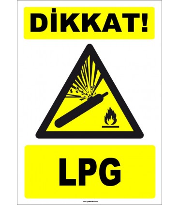 ZY1897 - ISO 7010 Dikkat! LPG