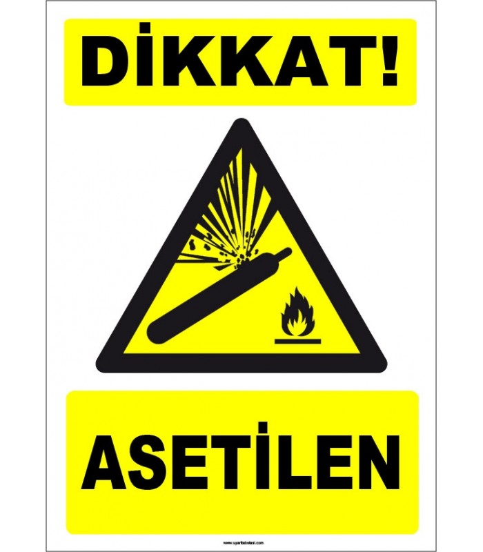 ZY1898 - ISO 7010 Dikkat! Asetilen