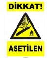 ZY1898 - ISO 7010 Dikkat! Asetilen