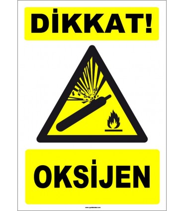 ZY1904 - ISO 7010 Dikkat! Oksijen